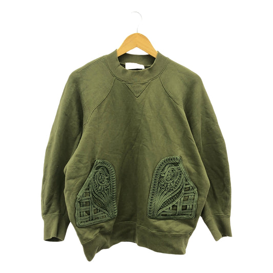 Mame Kurogouchi / マメクロゴウチ | 2022SS | Cording Embroidered Oversized Sweatshirt エンブロイダリースウェット | 1 | レディース