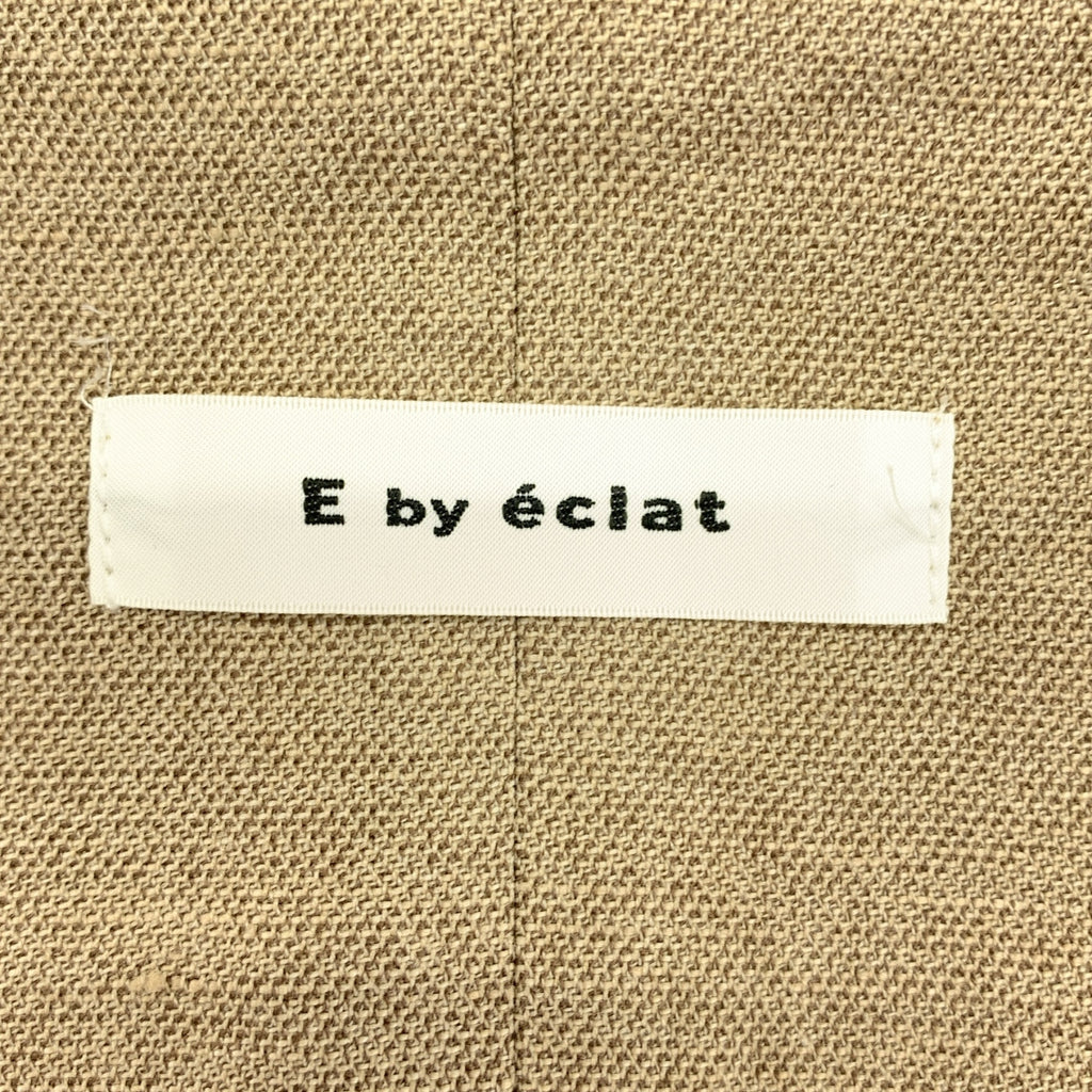 E by eclat | 亞麻混紡雙排扣長馬甲 | 40碼 | 女款