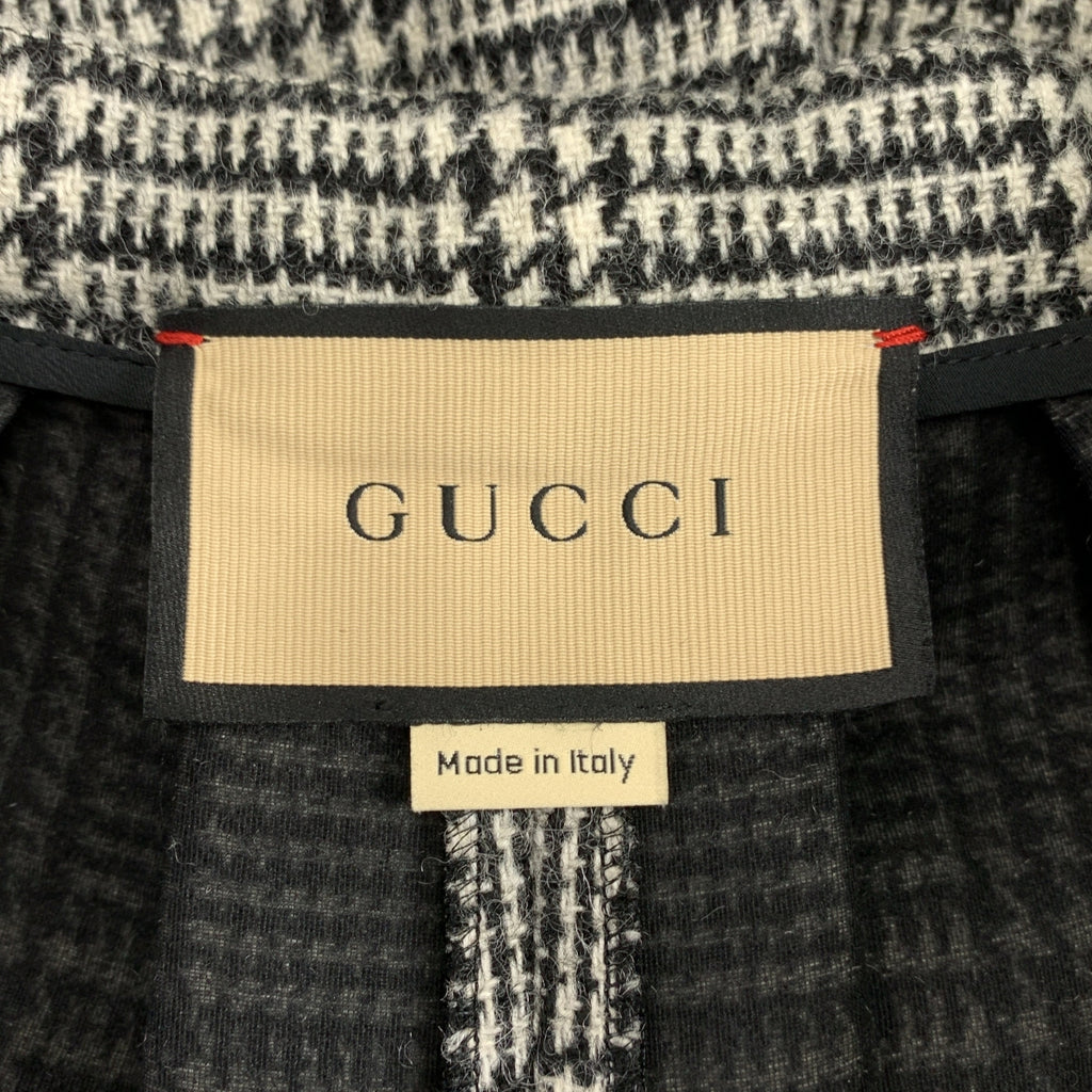 GUCCI / グッチ | ウール 千鳥格子 プリーツ ハーフパンツ | 38 | レディース