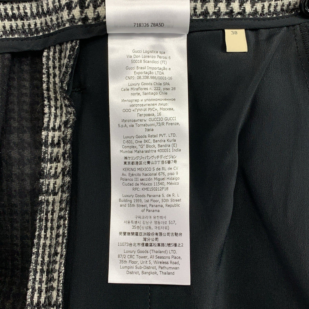 GUCCI / グッチ | ウール 千鳥格子 プリーツ ハーフパンツ | 38 | レディース