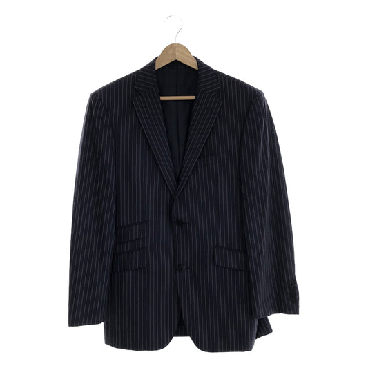 BURBERRY BLACK LABEL | Wool striped 2B tailored jacket | 36R | Navy | Men's