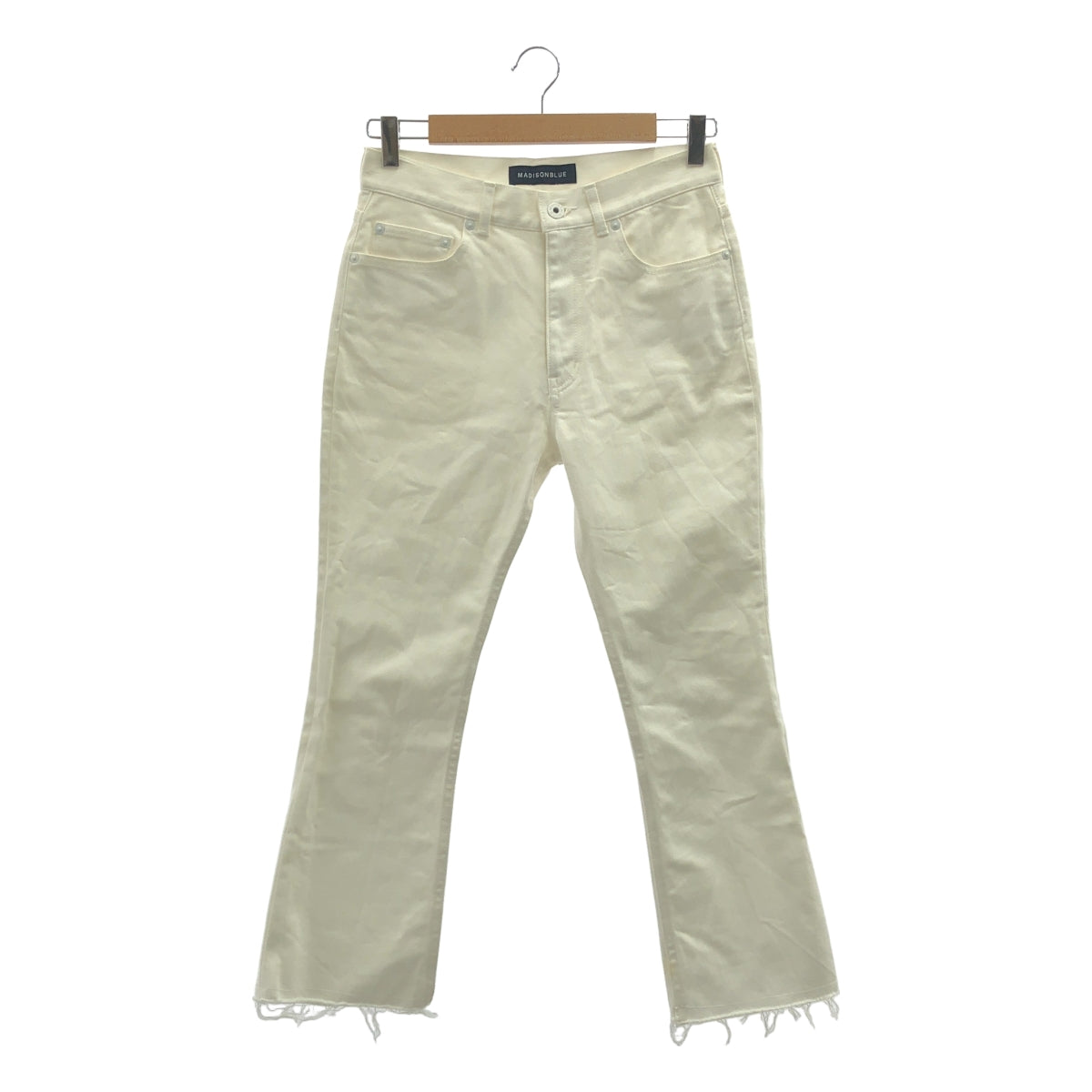 MADISON BLUE / マディソンブルー | HEM CUT SLIM FLARE DENIM フレア デニムパンツ | 02(M) | ホワイト | レディース