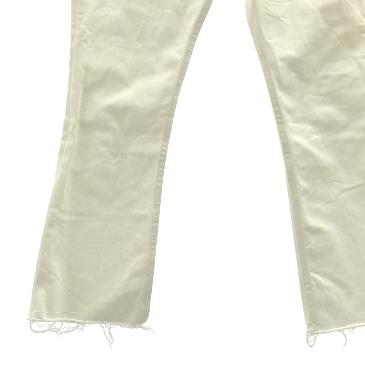 MADISON BLUE / マディソンブルー | HEM CUT SLIM FLARE DENIM フレア デニムパンツ | 02(M) | ホワイト | レディース