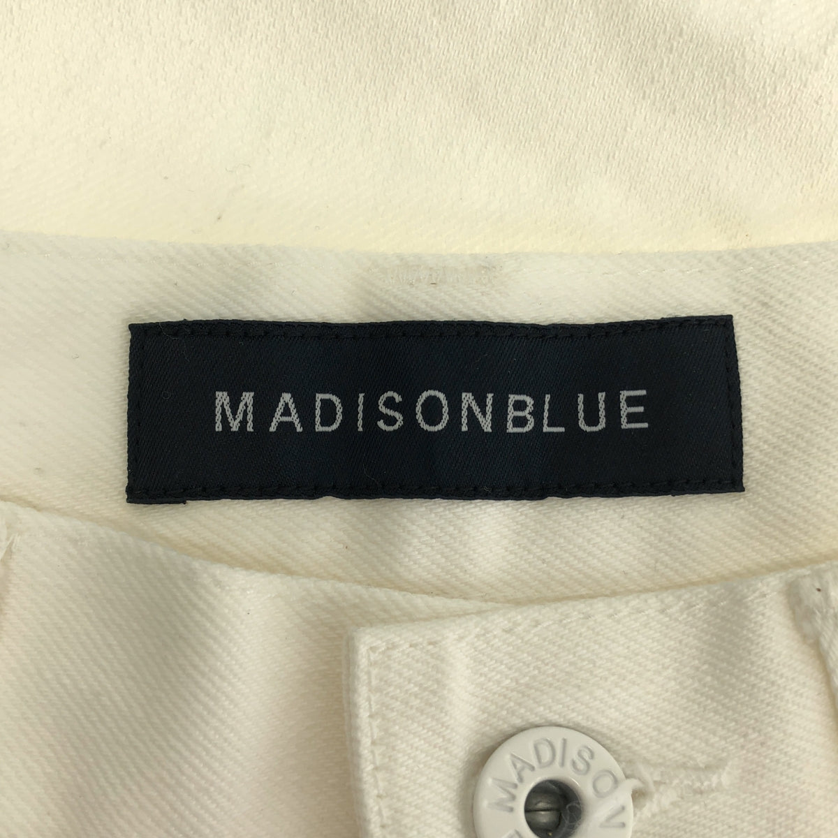 MADISON BLUE / マディソンブルー | HEM CUT SLIM FLARE DENIM フレア デニムパンツ | 02(M) | ホワイト | レディース