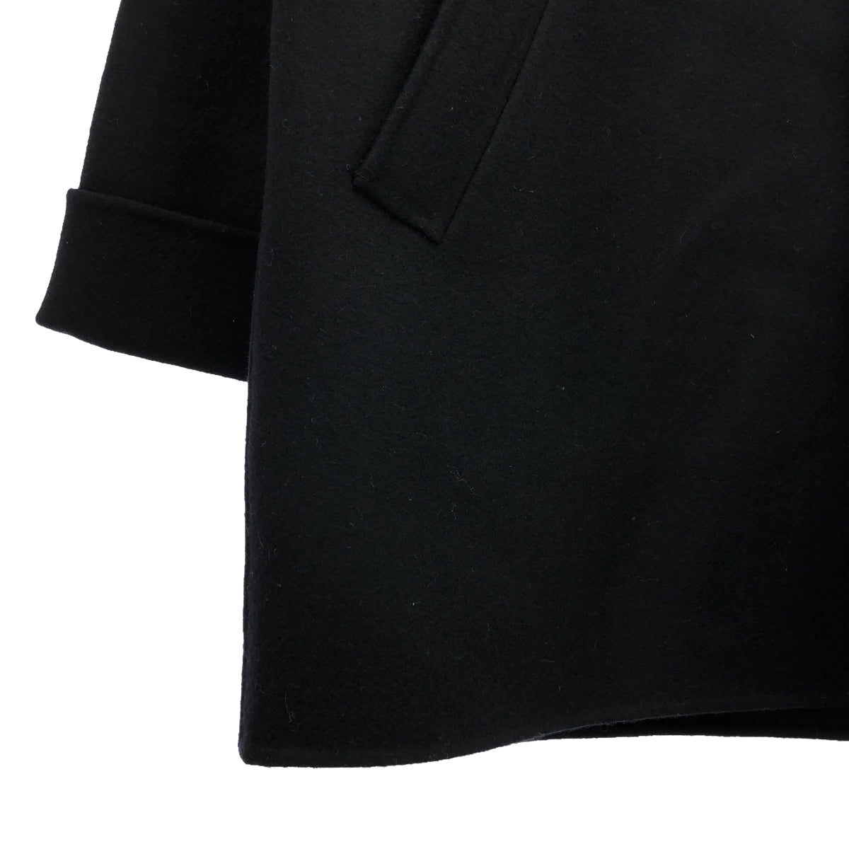 [狀況良好] GALERIE VIE |輕盈麥爾登呢連帽大衣 |尺寸 36 |海軍 |女性的