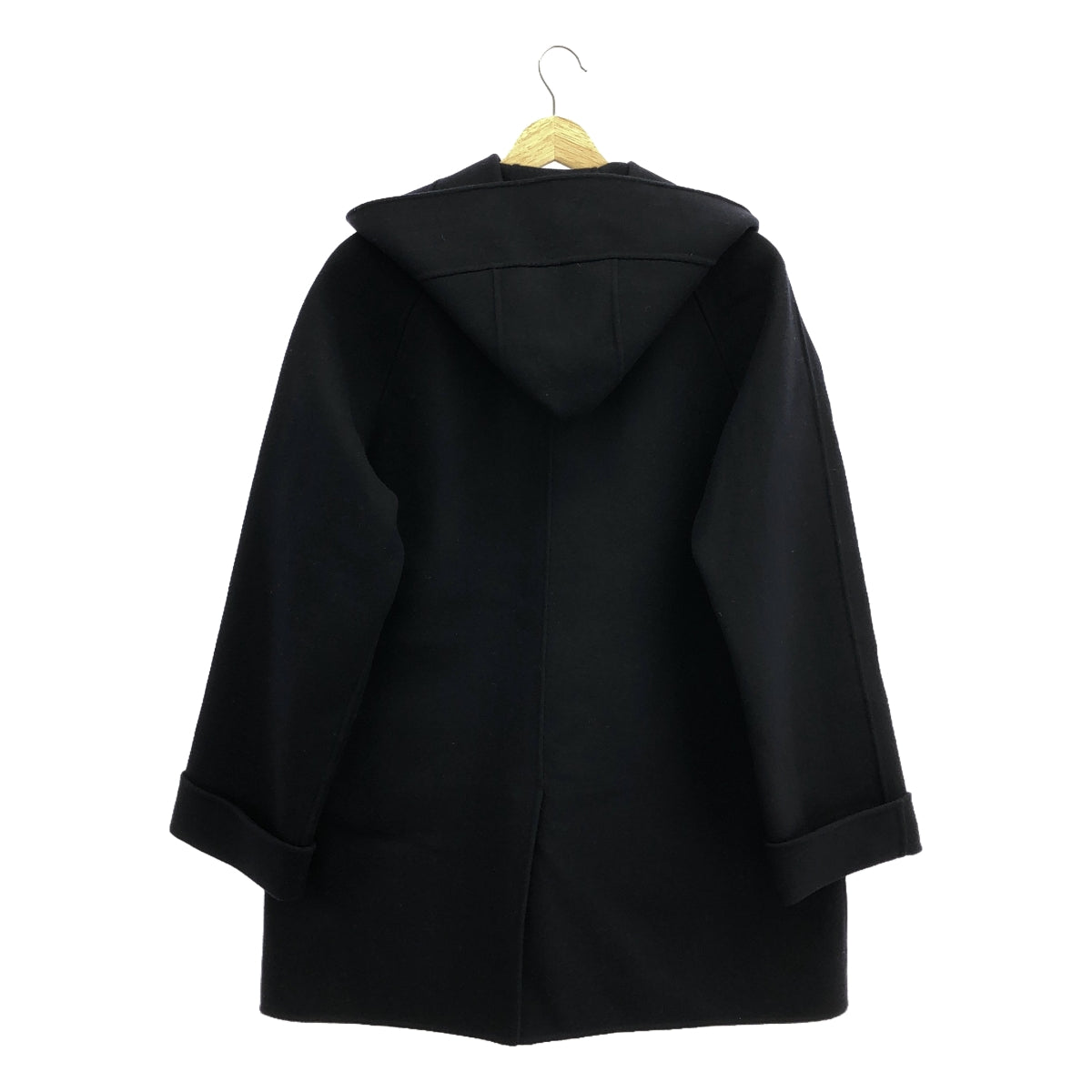 [狀況良好] GALERIE VIE |輕盈麥爾登呢連帽大衣 |尺寸 36 |海軍 |女性的