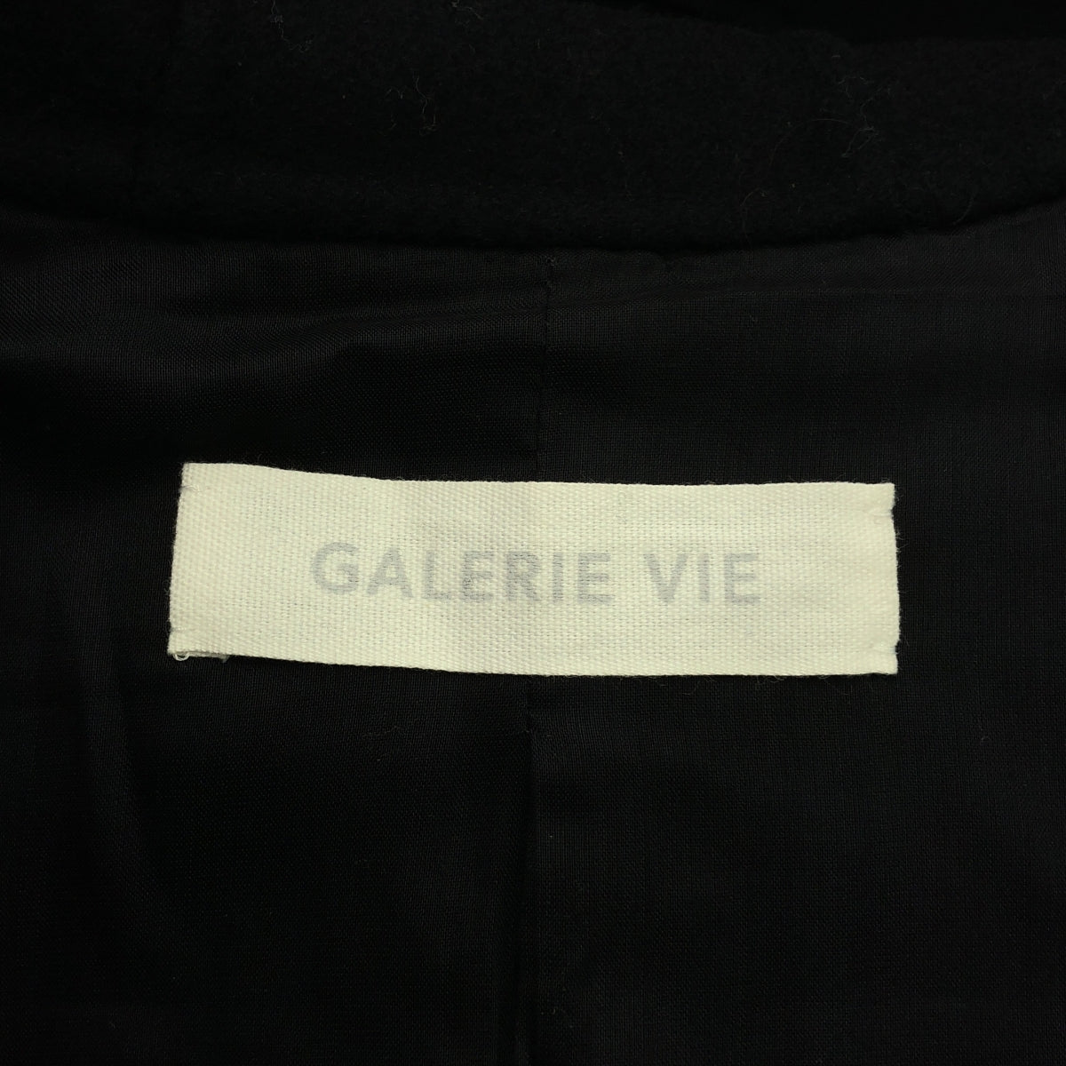 [狀況良好] GALERIE VIE |輕盈麥爾登呢連帽大衣 |尺寸 36 |海軍 |女性的