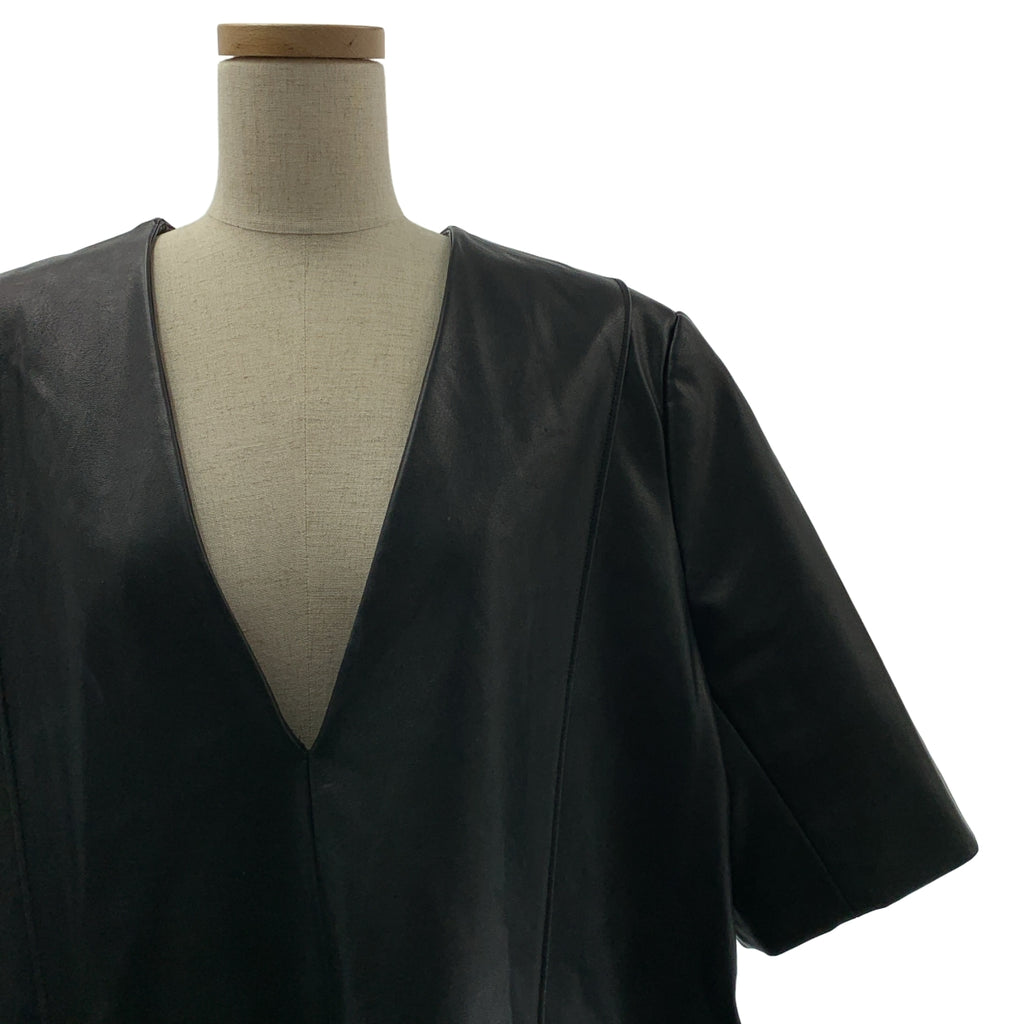 PRANK PROJECT / プランクプロジェクト | エコレザー チュニック Vネック ワンピース | F | レディース