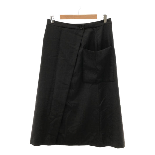 [Good Condition] MUSE de Deuxieme Classe | 2023AW | Col Pierrot Wool Wrap Skirt | 38 | Dark Brown | Women's