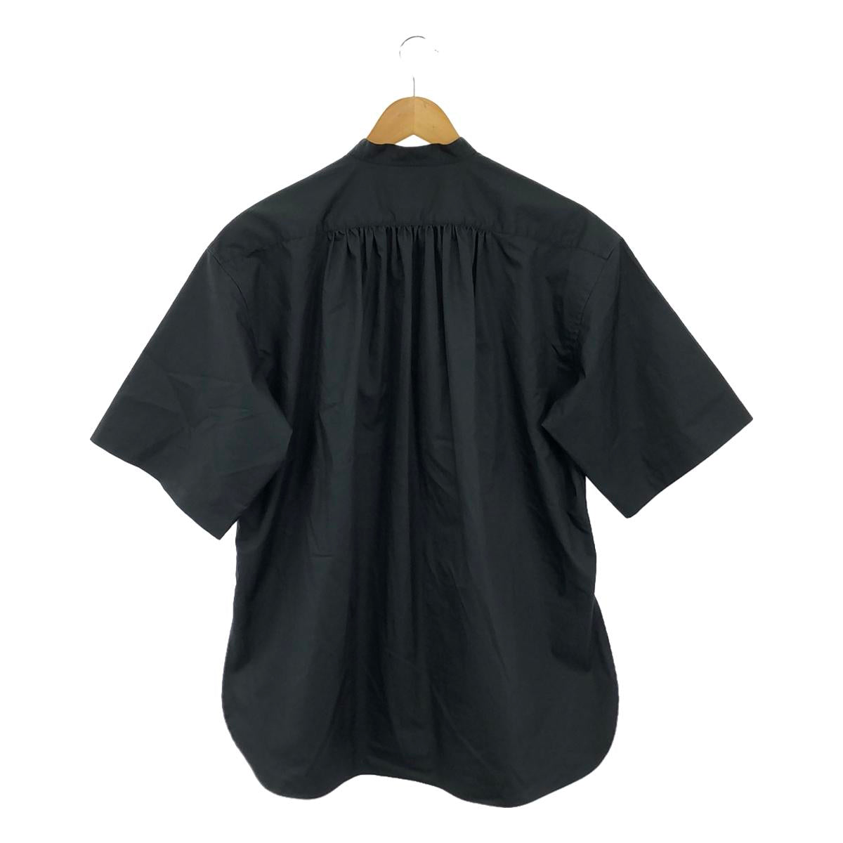 HYKE | 2021SS | FISHERMAN SHIRT Fisherman band collar pullover short sleeve shirt | 1 | Black | Women's