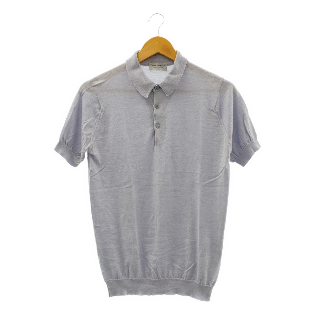 JOHN SMEDLEY | 羊毛棉混紡短袖針織 Polo 衫 | S 碼 | 男士