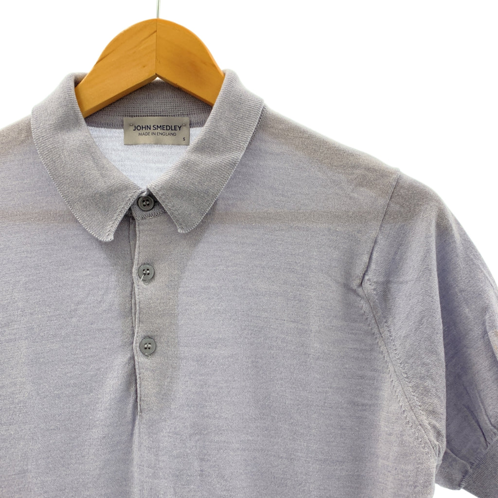 JOHN SMEDLEY | 羊毛棉混紡短袖針織 Polo 衫 | S 碼 | 男士