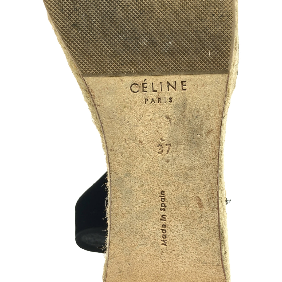 CELINE | Phoebe velour wedge sandals | 37 | Women's