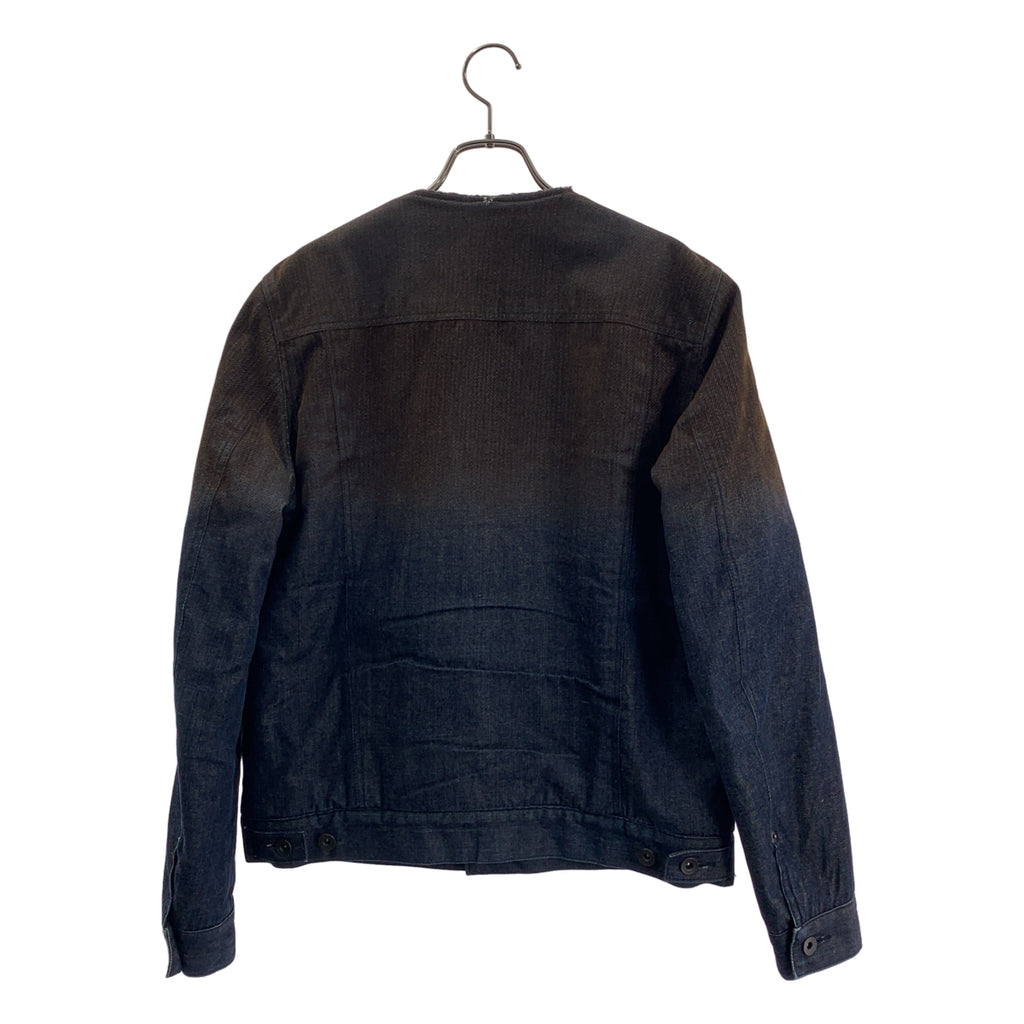 TAAKK / ターク | グラデーション ボア ノーカラーデニムジャケット | 2 | メンズ