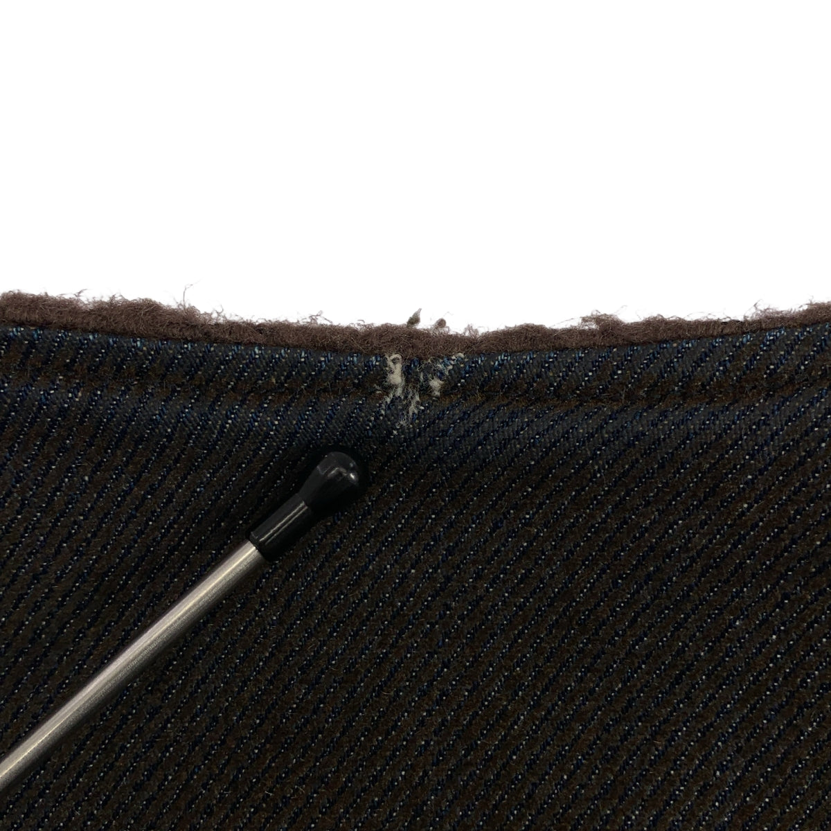 TAAKK / ターク | グラデーション ボア ノーカラーデニムジャケット | 2 | メンズ