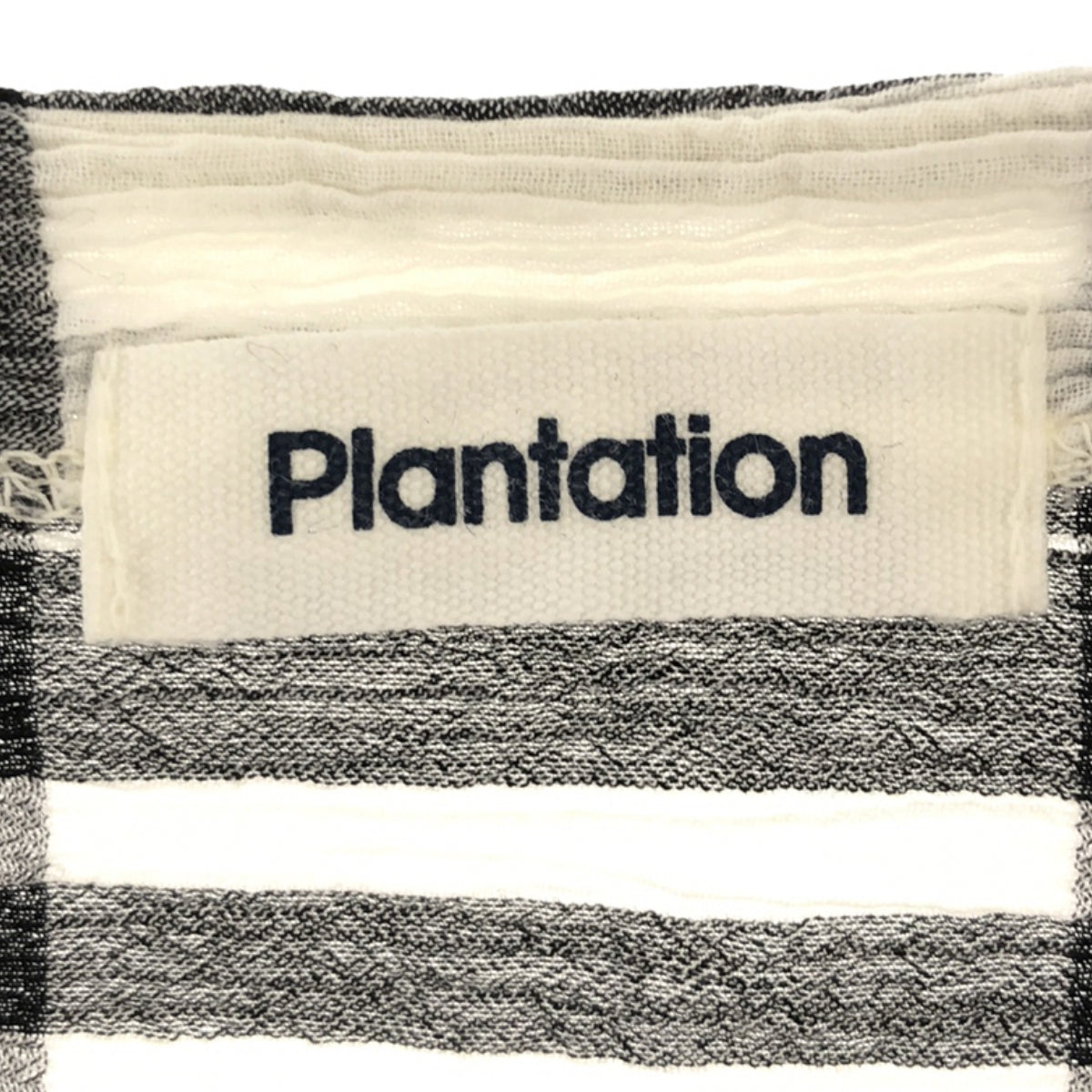 Plantation / 농장 | 2021SS | YOORYUU 체크 민소매 원피스 | M | 화이트/블랙 | 여성