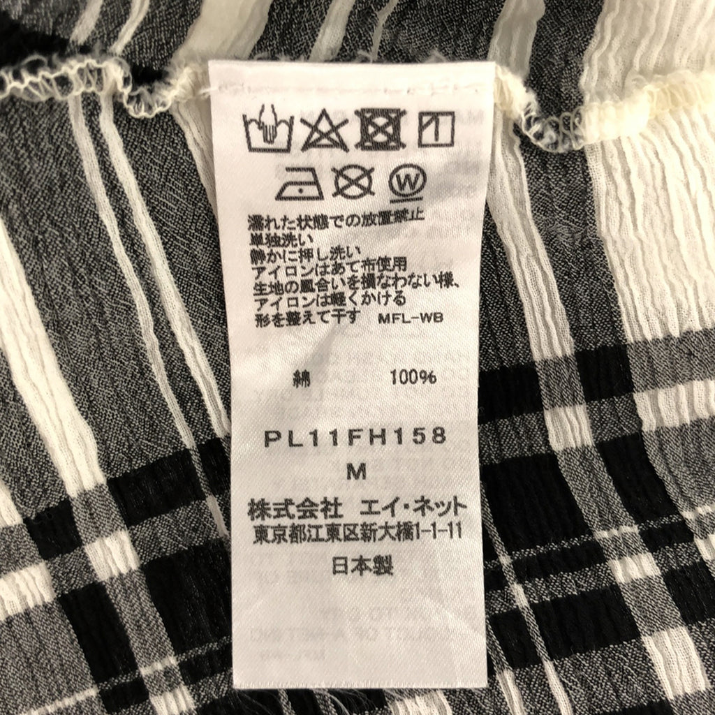 種植園 | 2021春夏 | YOORYUU 格紋無袖連身裙 | M |白色/黑色 |女性的