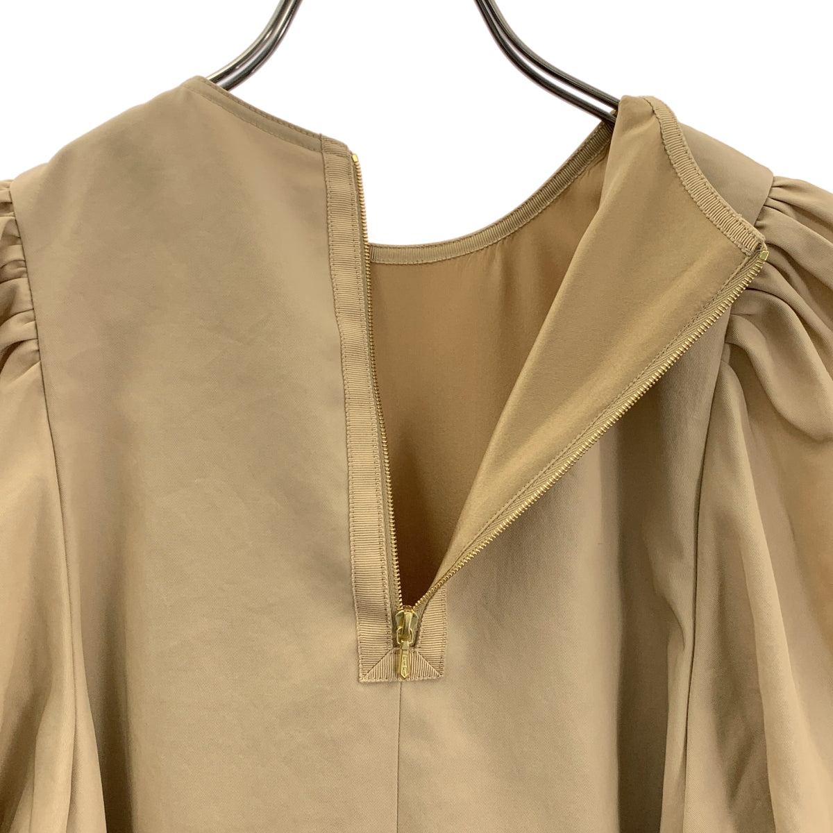 Drawer / ドゥロワー | コットン ギャバジン パフスリーブ ロング ワンピース | 38 | レディース