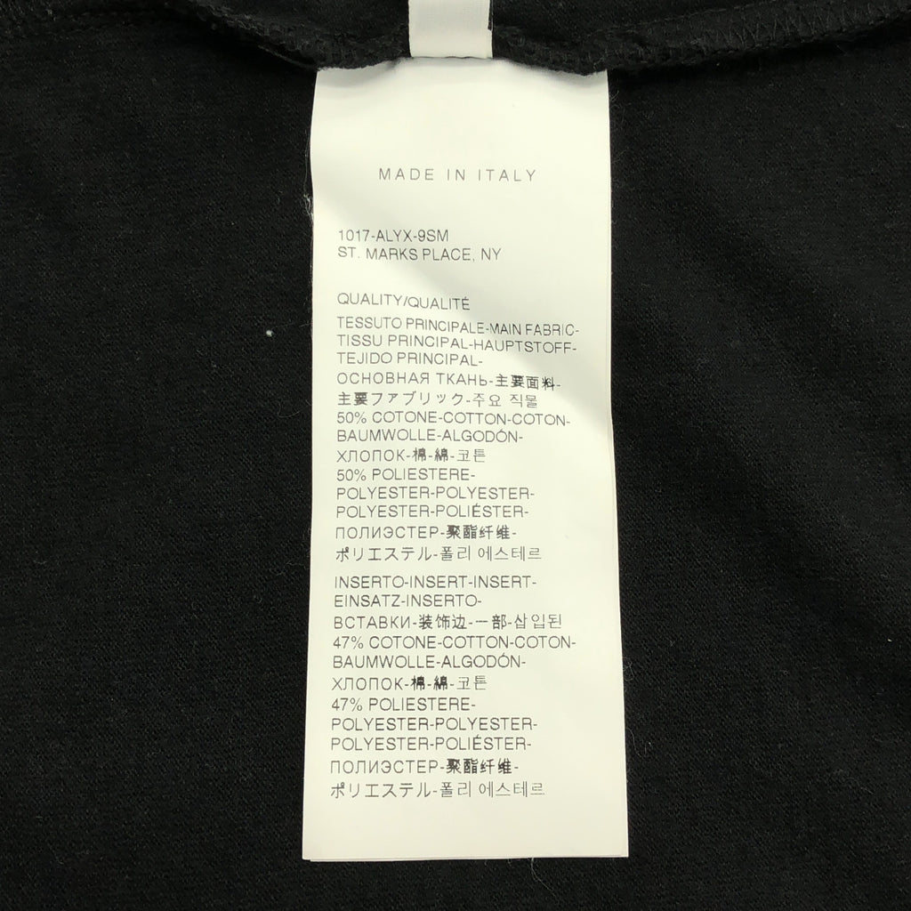 1017 ALYX 9SM / 알릭스 | 로고 후디드 컷앤쏘 풀오버 | S | 블랙 | 남성