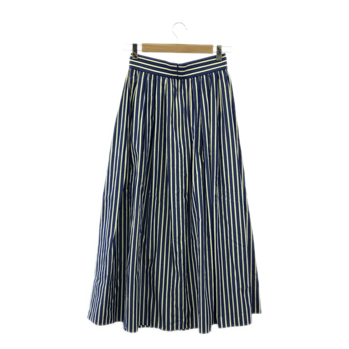 UNITED ARROWS | Striped Gathered Flare Skirt | Size 36 | Women's