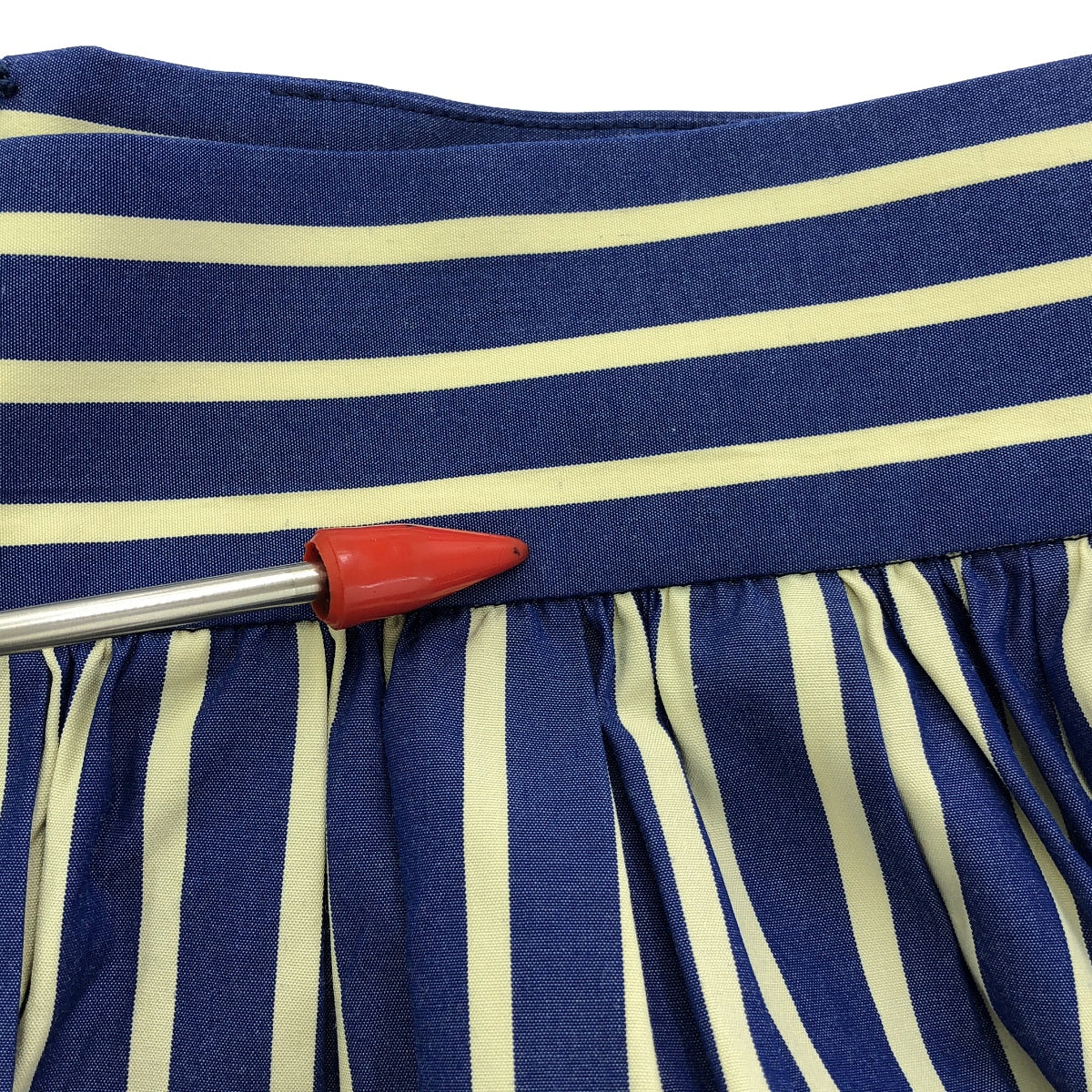 UNITED ARROWS | Striped Gathered Flare Skirt | Size 36 | Women's