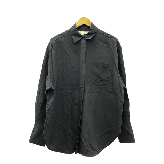 TODAYFUL / 투데이풀 | Silky Pocket Shirts 실키 포켓 오버사이즈 셔츠 | F | 인디고 |