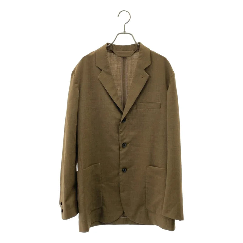 【美品】  MARKAWARE / マーカウェア | SUCK COAT ORGANIC WOOL TROPICAL / シングルブレスト ジャケット | 3 | khaki | メンズ