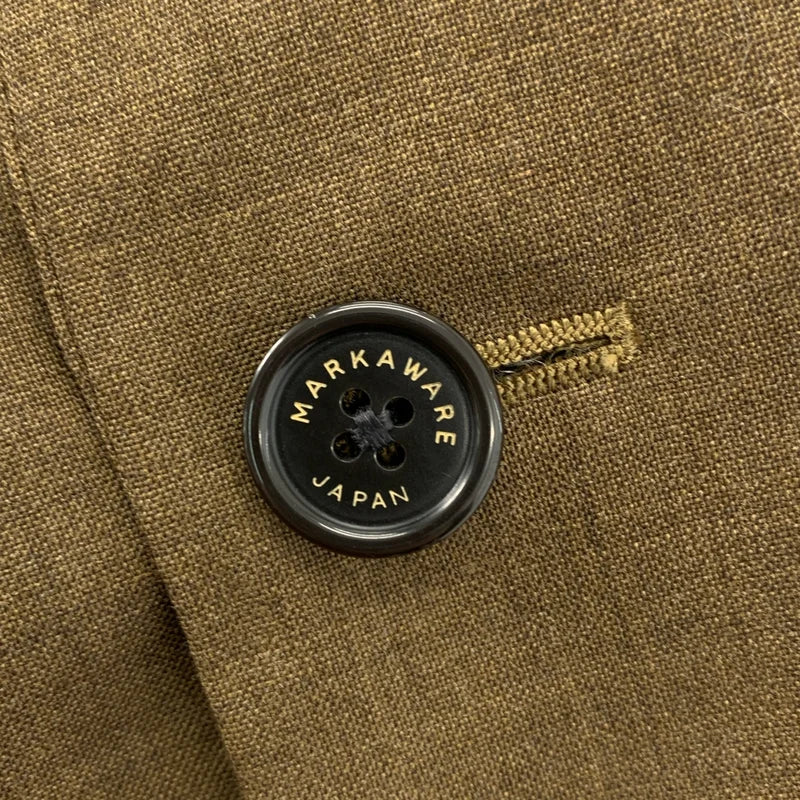 【美品】  MARKAWARE / マーカウェア | SUCK COAT ORGANIC WOOL TROPICAL / シングルブレスト ジャケット | 3 | khaki | メンズ