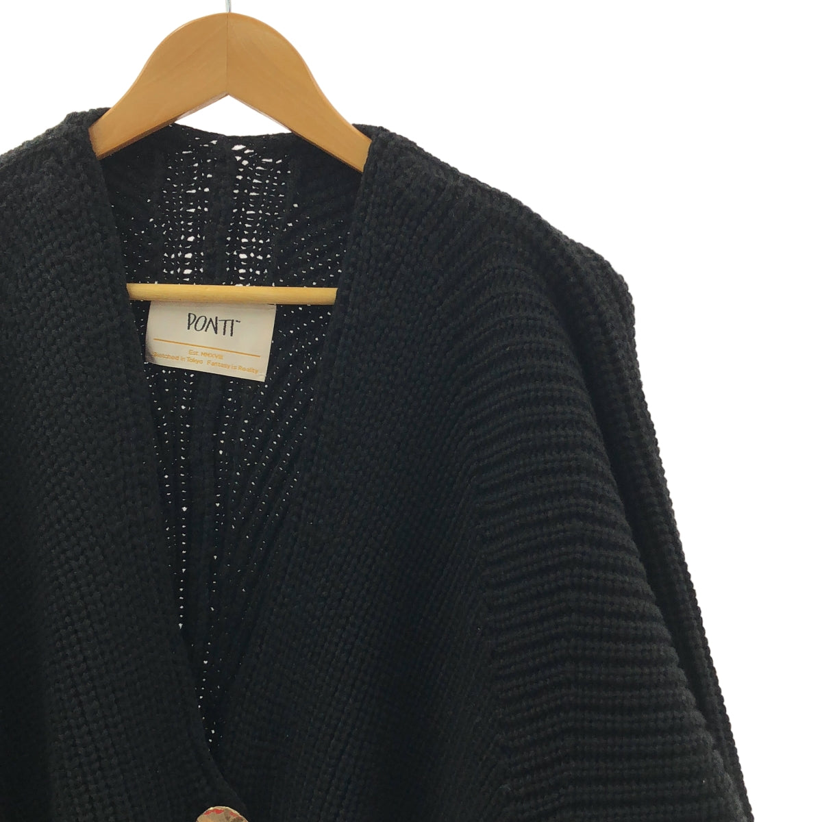 PONTI / 폰티 | 울 메탈 버튼 크로셰 니트 카디건 | F | 여성