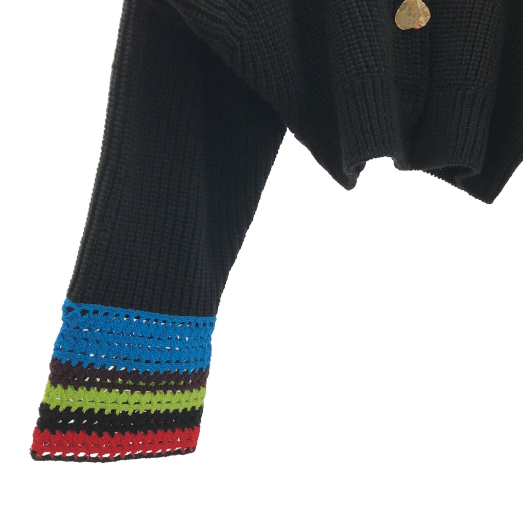 PONTI / 폰티 | 울 메탈 버튼 크로셰 니트 카디건 | F | 여성