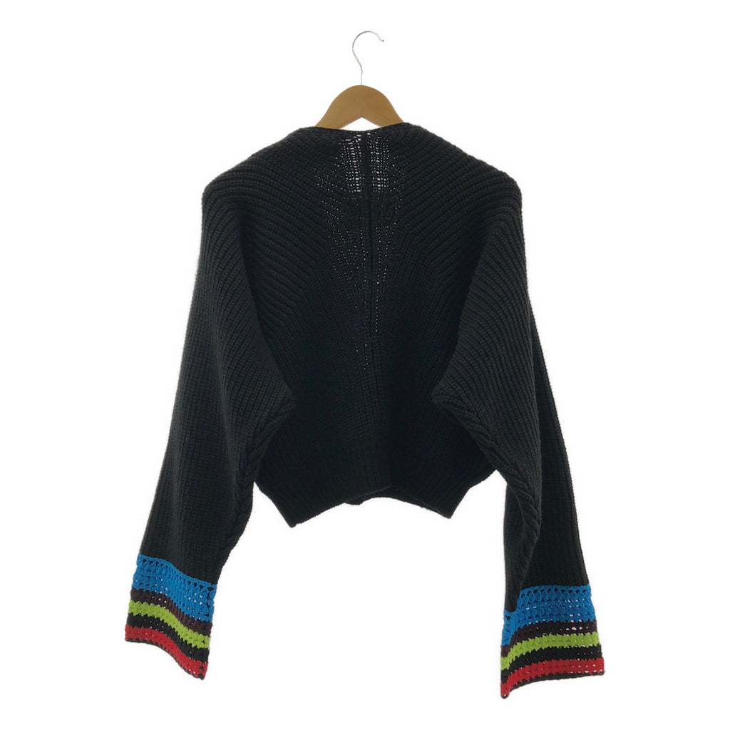 PONTI / 폰티 | 울 메탈 버튼 크로셰 니트 카디건 | F | 여성