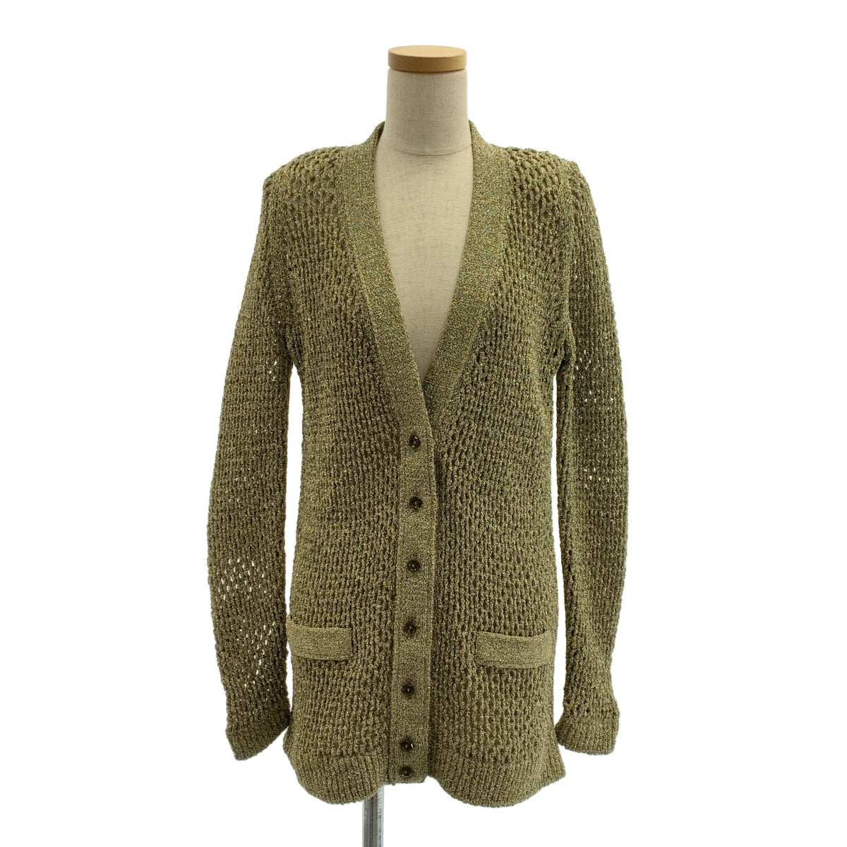 MARC JACOBS / マークジェイコブス | ラメ ロング ニット カーディガン | XS | レディース