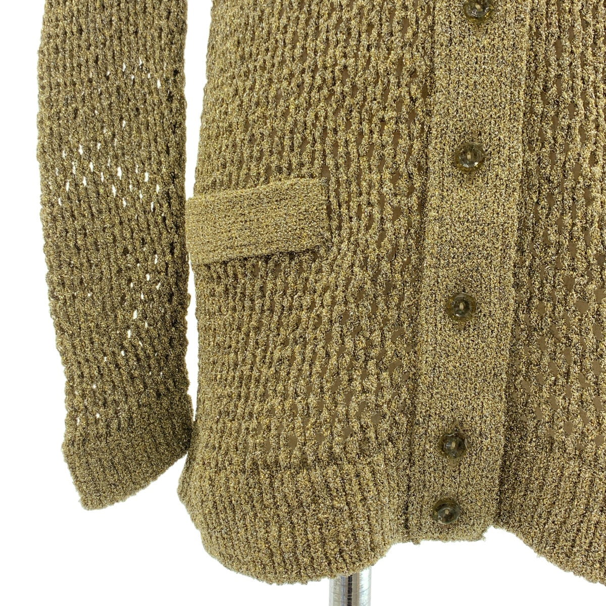 MARC JACOBS / マークジェイコブス | ラメ ロング ニット カーディガン | XS | レディース