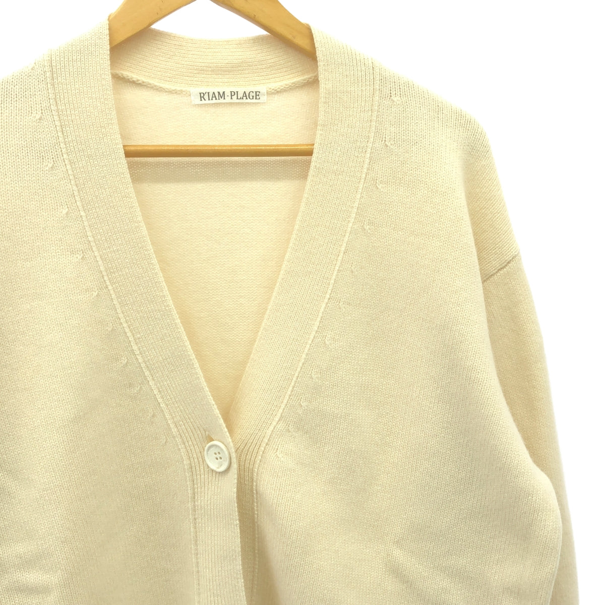 Plage / Plage | 2022AW | R'IAM Washable Wool Cardigan | Ivory | Women's