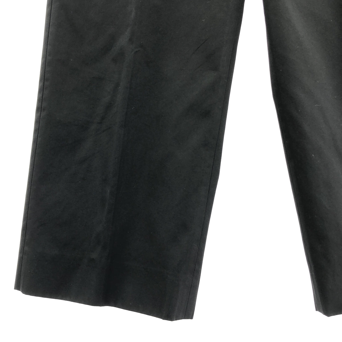 【미품】 PRADA / 프라다 | 코튼 와이드 슬랙스 팬츠 | 36 | 블랙 | 여성