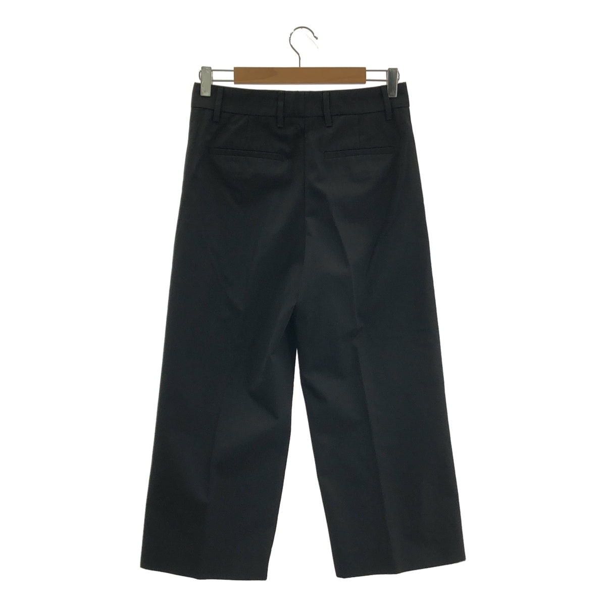 【미품】 PRADA / 프라다 | 코튼 와이드 슬랙스 팬츠 | 36 | 블랙 | 여성