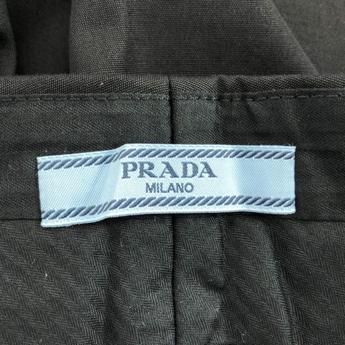 【미품】 PRADA / 프라다 | 코튼 와이드 슬랙스 팬츠 | 36 | 블랙 | 여성