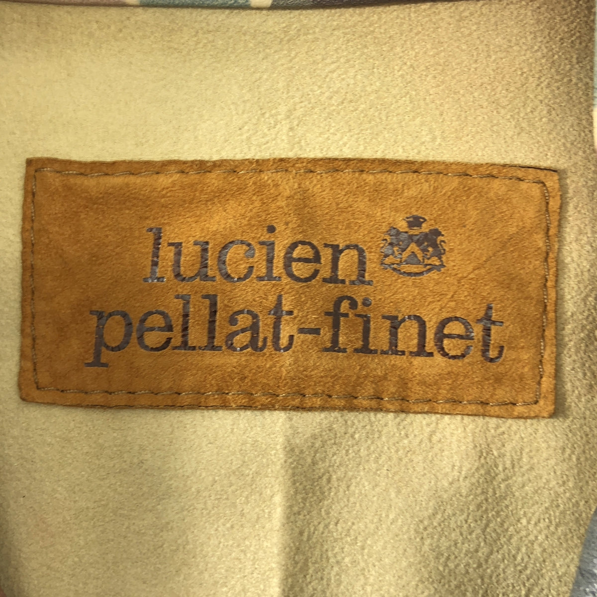 lucien pellat-finet / ルシアンペラフィネ | レザー 総柄 カモフラージュ ジャケット | L | レディース