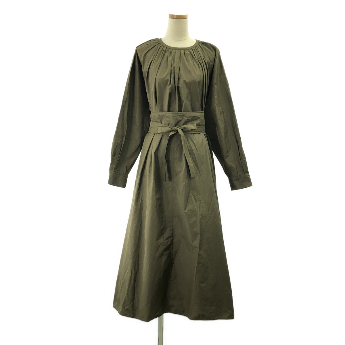 Max Mara / マックスマーラ | シルク混 ギャザー ベルテッド ワンピース | 40 | レディース