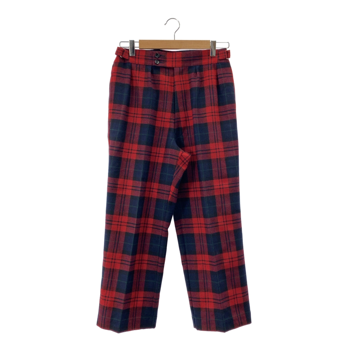 tricot COMME des GARÇONS | 2020 秋冬 | 側邊可調式聚酯羊毛格紋長褲 | 小尺寸 | 女款