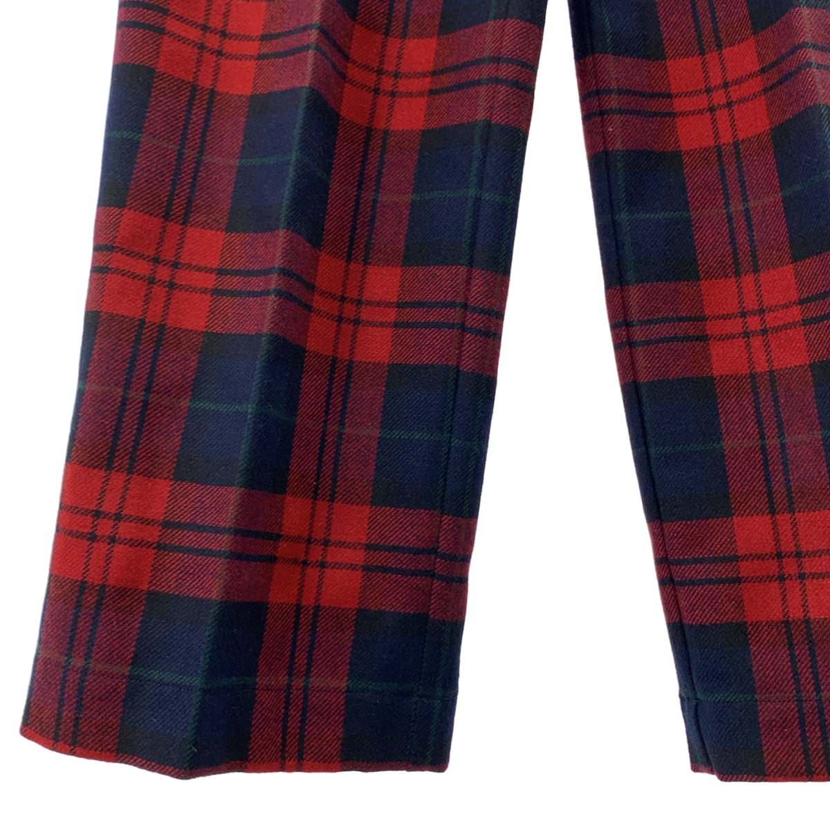 tricot COMME des GARÇONS | 2020 秋冬 | 側邊可調式聚酯羊毛格紋長褲 | 小尺寸 | 女款