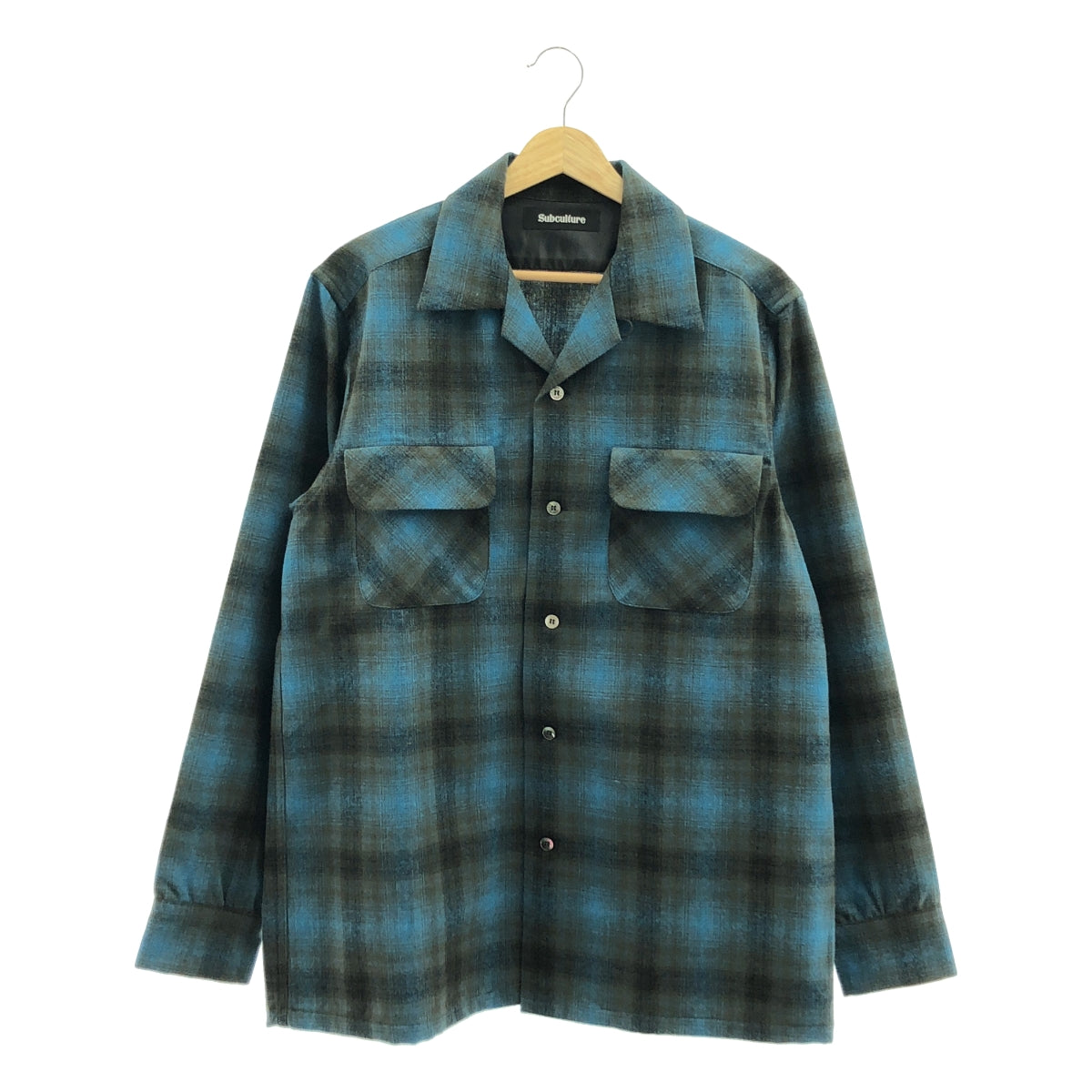 SC SubCulture | 羊毛格紋襯衫 | 漸層色格紋襯衫 | 3 碼 | 男款