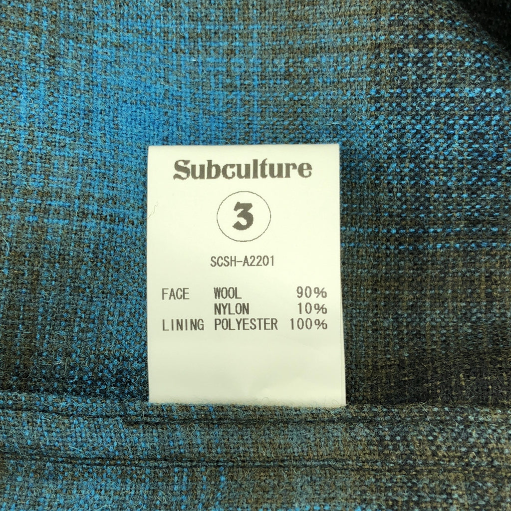 SC SubCulture | 羊毛格紋襯衫 | 漸層色格紋襯衫 | 3 碼 | 男款