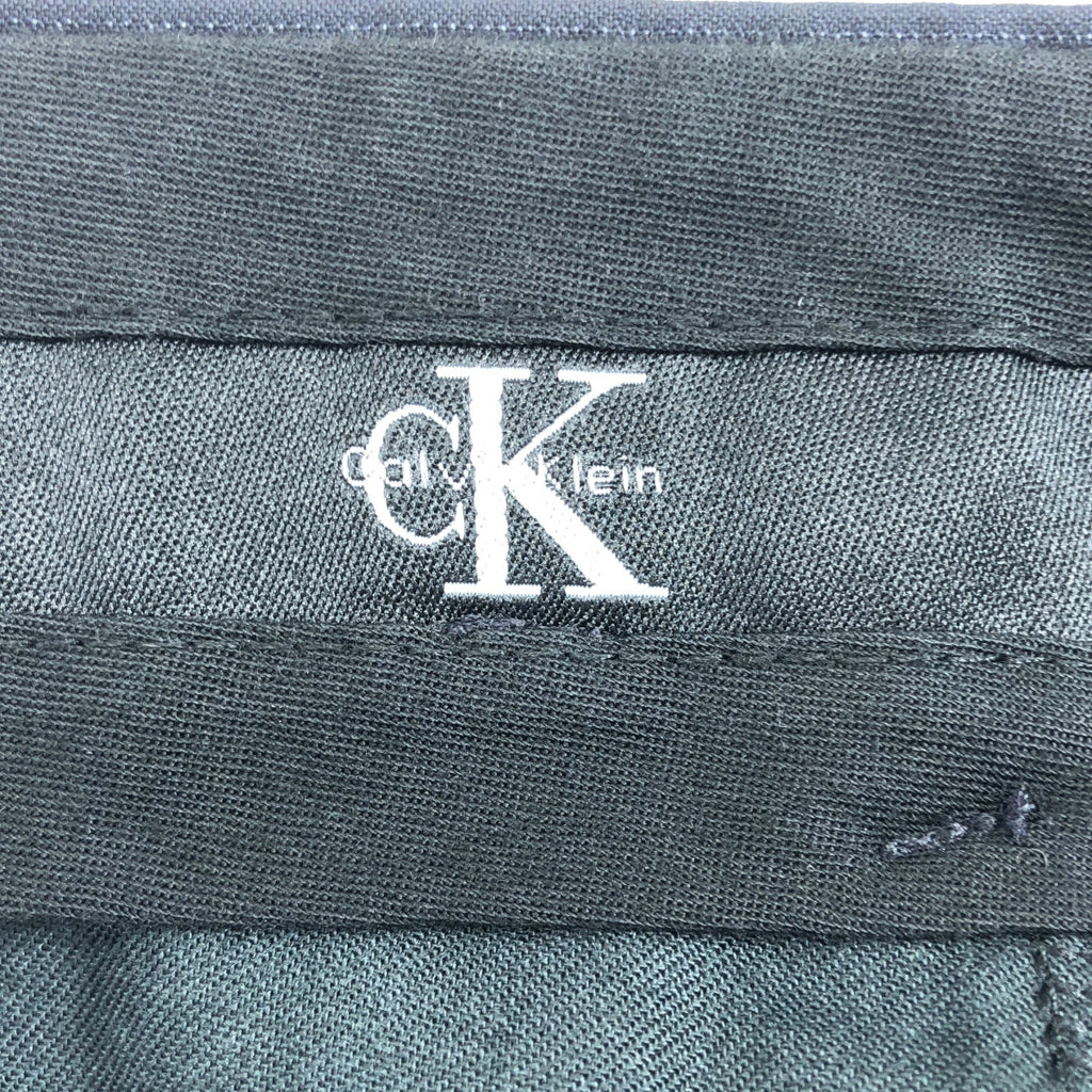 CALVIN KLEIN / 캘빈 클라인 | CK / 스트라이프 2 택 와이드 슬랙스 팬츠 |