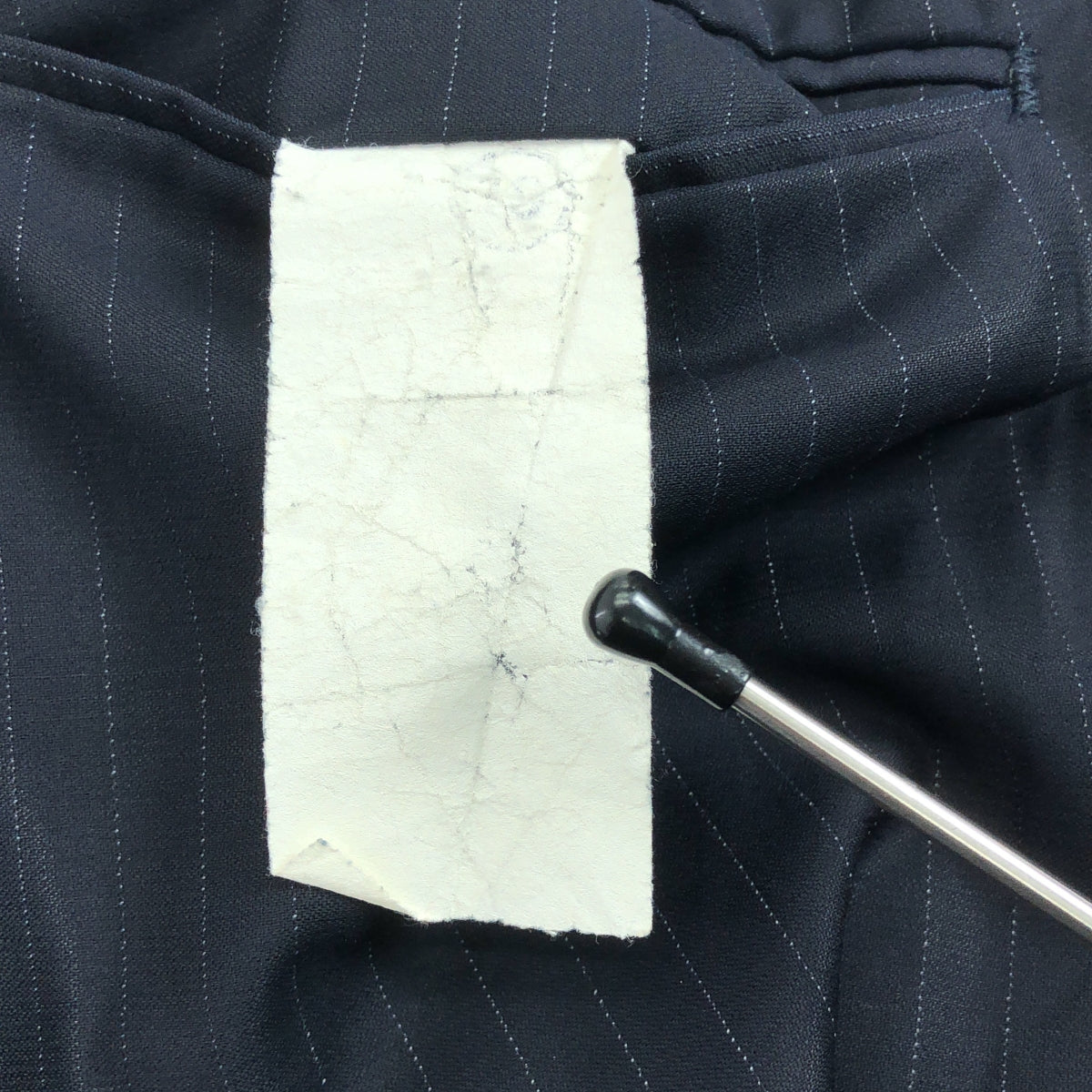 CALVIN KLEIN / カルバンクライン | CK / ストライプ 2タック ワイド スラックス パンツ |