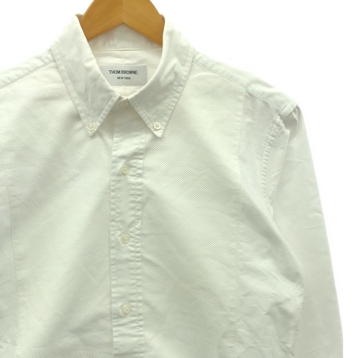 THOM BROWNE | Cotton button-down panel shirt | Size 16 | Men's