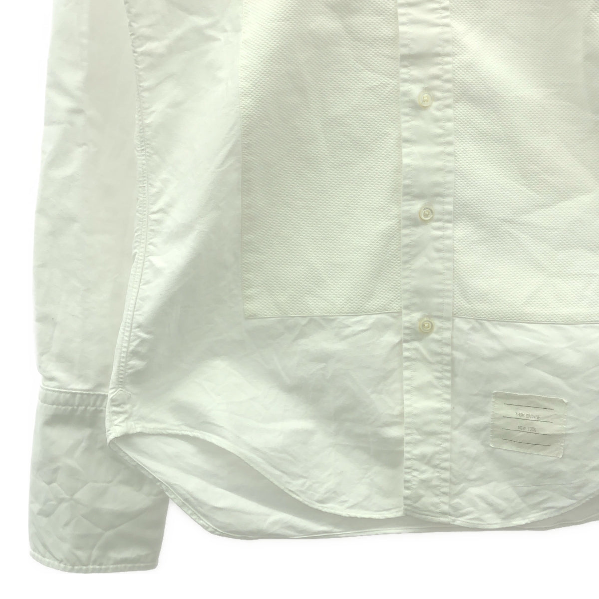 THOM BROWNE | Cotton button-down panel shirt | Size 16 | Men's