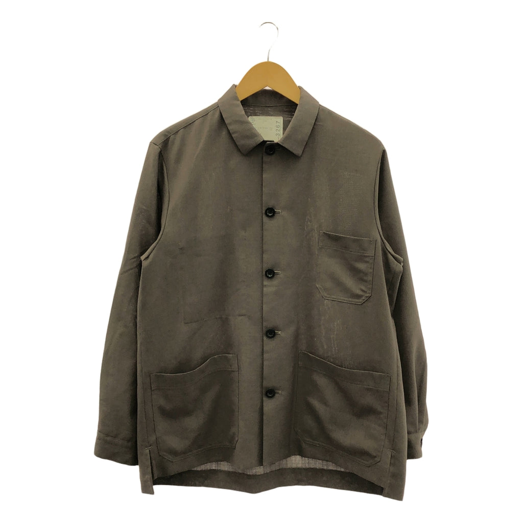【미품】 sacai / 사카이 | 2024SS | Suiting Jacket / 슈팅 싱글 재킷 | 1 | TAUPE | 남성
