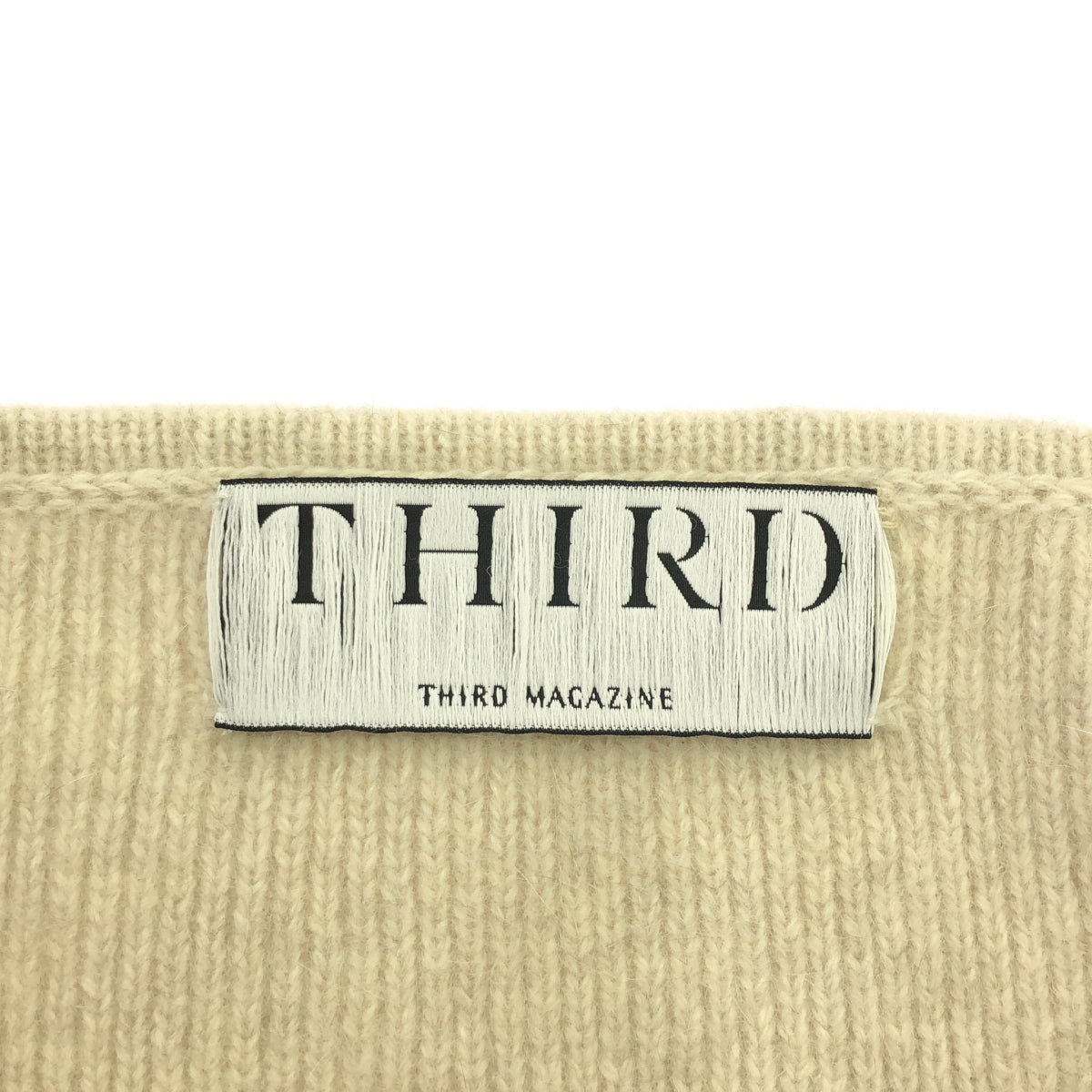 【미품】 THIRD MAGAZINE / 써드 매거진 | 울 니트 캐미 | 화이트 | 여성