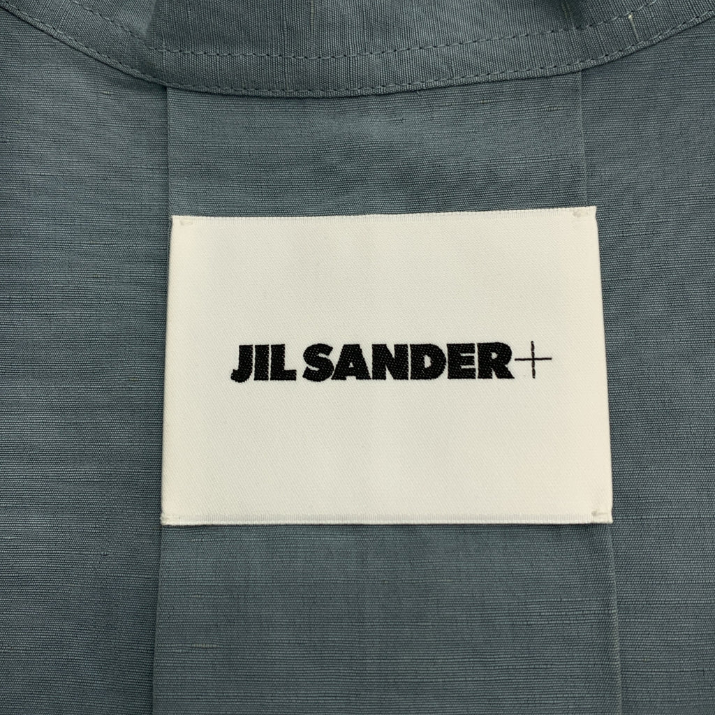 JIL SANDER+ / ジルサンダープラス | トルソー撮影お願いします | コットン リネン バンドカラー ロングシャツ | 48 | メンズ